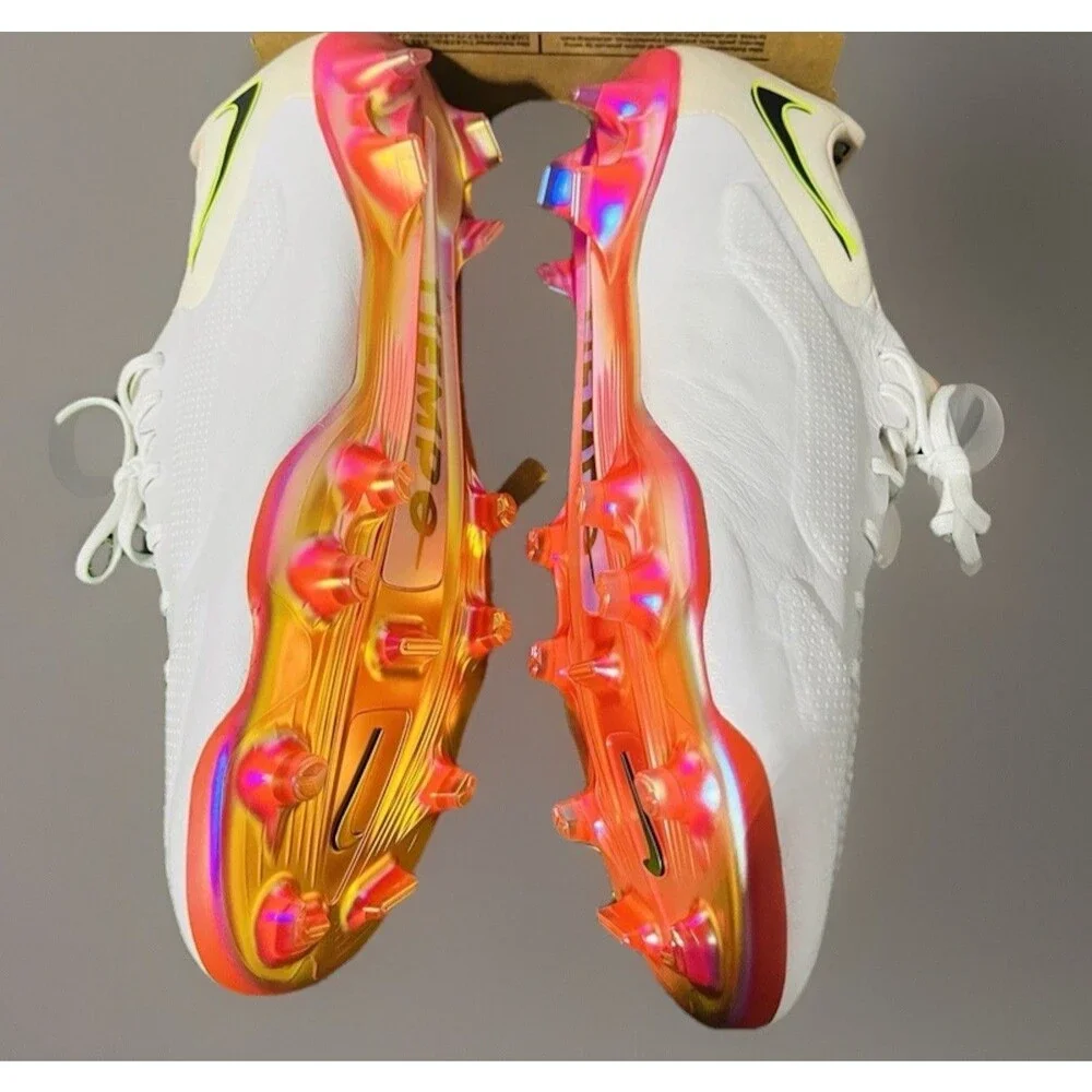 Nike Tiempo Legend 9 Elite FG White Pink Cleats Mens Size 8 nby CZ8482-121 New! - Picture 4 of 6